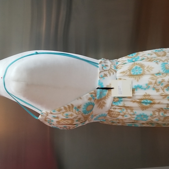 NWT Milly of New York mini dress, size 6, low back spaghetti strap, metallic - Picture 7 of 16